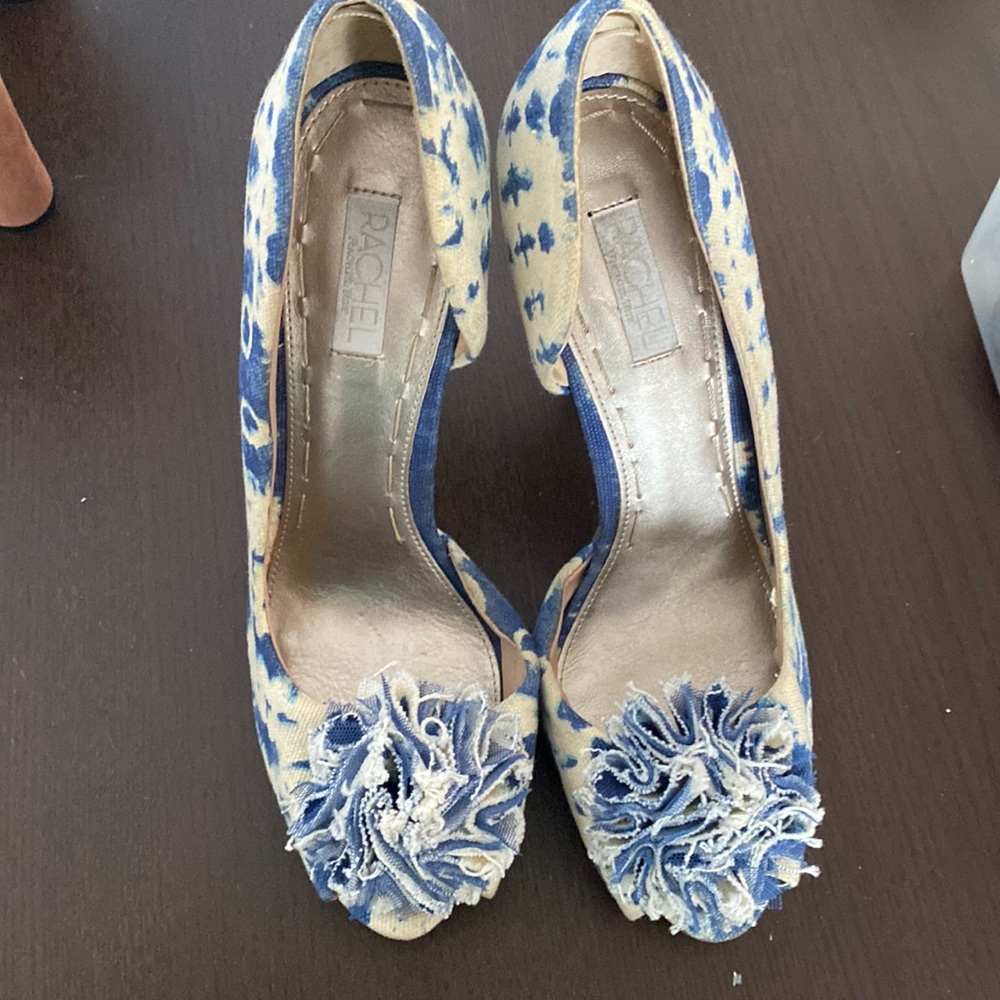 Tie dye blue heels